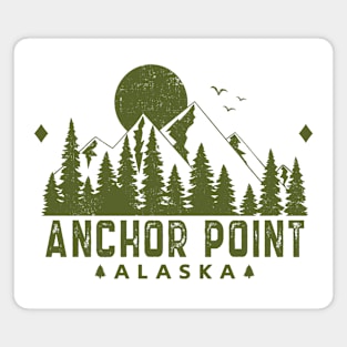 Anchor Point Alaska Mountain Souvenir Magnet